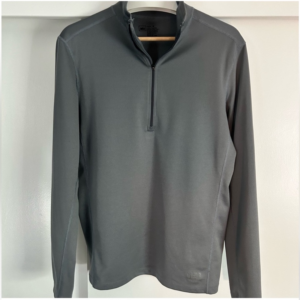 REI Men's Gray Quarter-Zip Sweatshirt